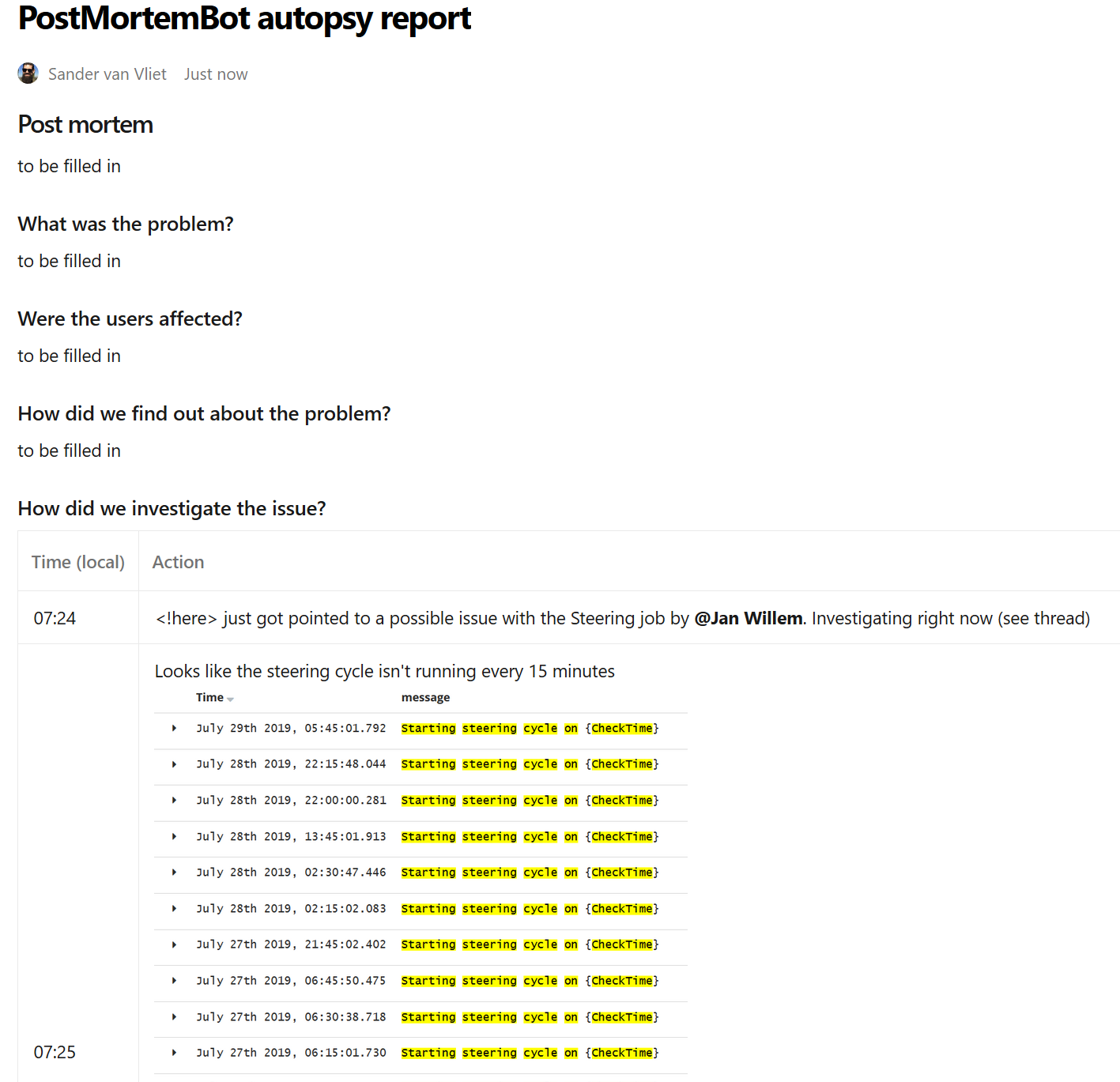 Handling production outages at Jedlix